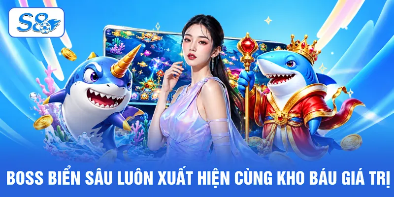 Thợ Săn Cá Vàng - Săn Cá Hiếm Đón Thưởng X10 Hấp Dẫn 2 Boss biển sâu luôn xuất hiện cùng kho báu giá trị